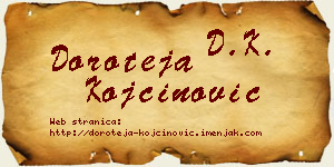 Doroteja Kojčinović vizit kartica